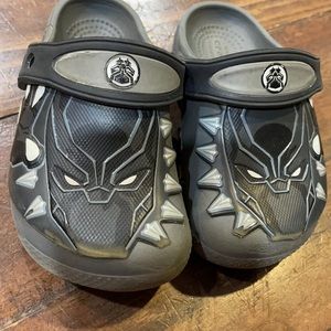 Boys Black Panther Crocs